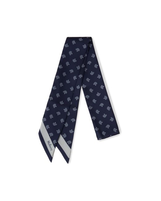 Mulberry Blue Skinny Scarf