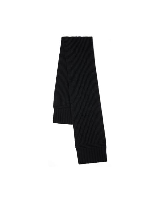 Mulberry Black Chunky Ribbed Scarf