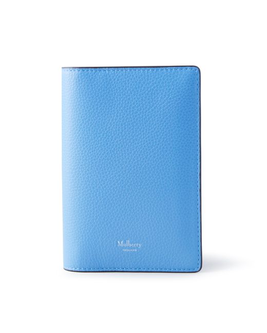 Mulberry Passport Cover In Cornflower Blue Small Classic Grain Lyst