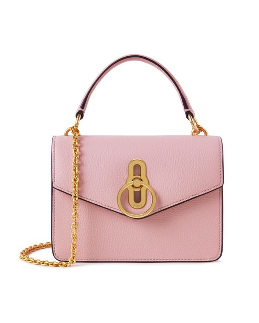 Mulberry Small Amberley Crossbody In Powder Pink Small Classic Grain