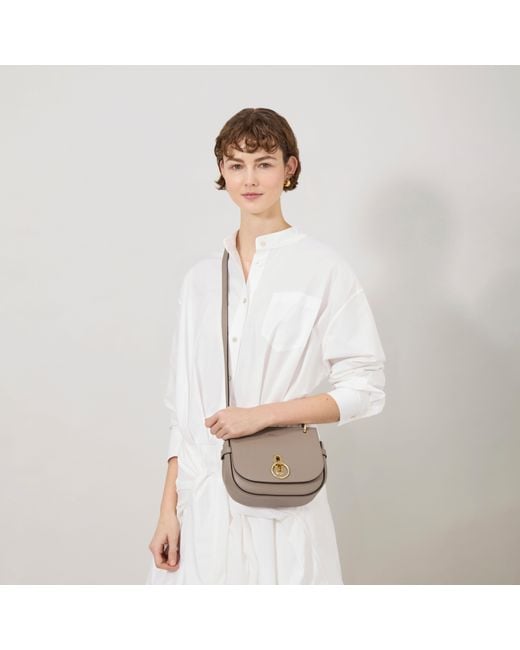 Mulberry Gray Small Amberley Satchel Cashmere Taupe