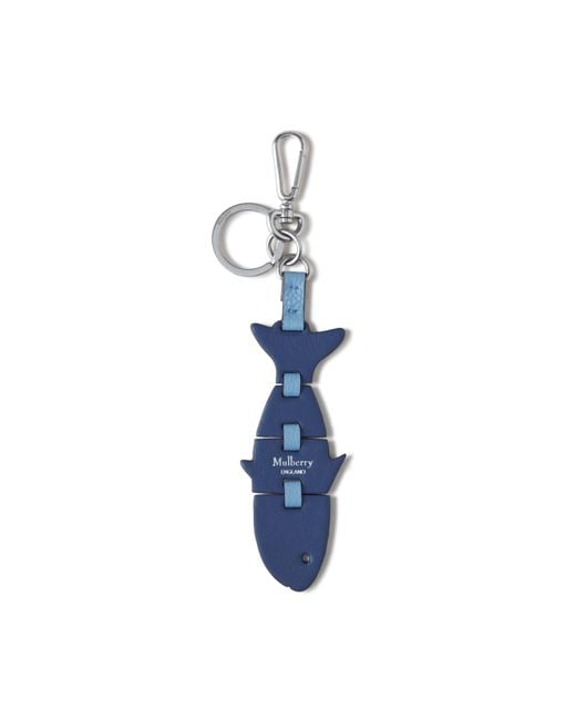 Mulberry Blue Puzzle Keyring for men