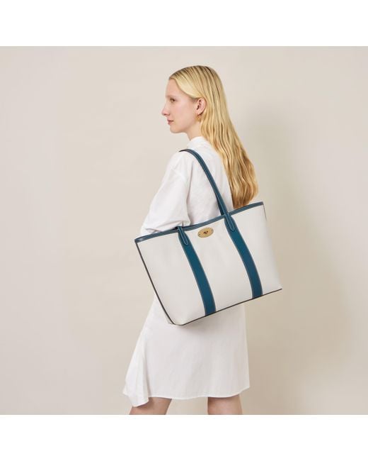 Mulberry Blue Bayswater Tote Natural- Out Of