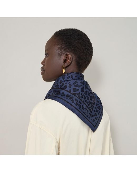 Mulberry Blue Square Scarf