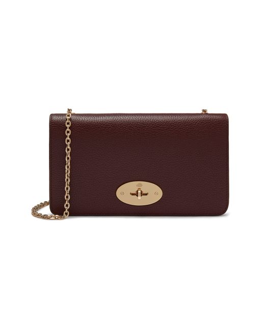 Mulberry Multicolor Bayswater Clutch Wallet In Oxblood Classic Grain