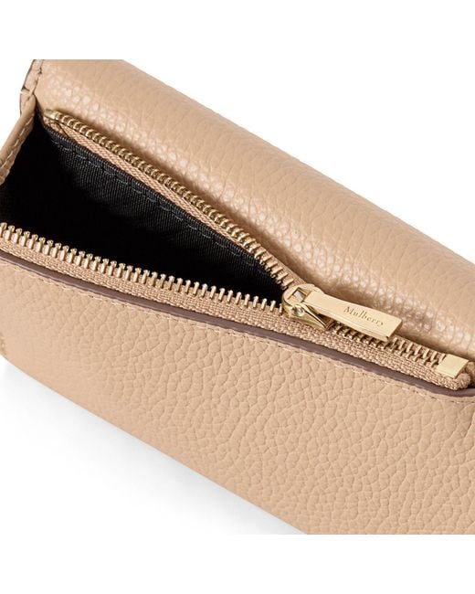 Mulberry Natural Darley Folded Multi-Card Wallet Crumpet