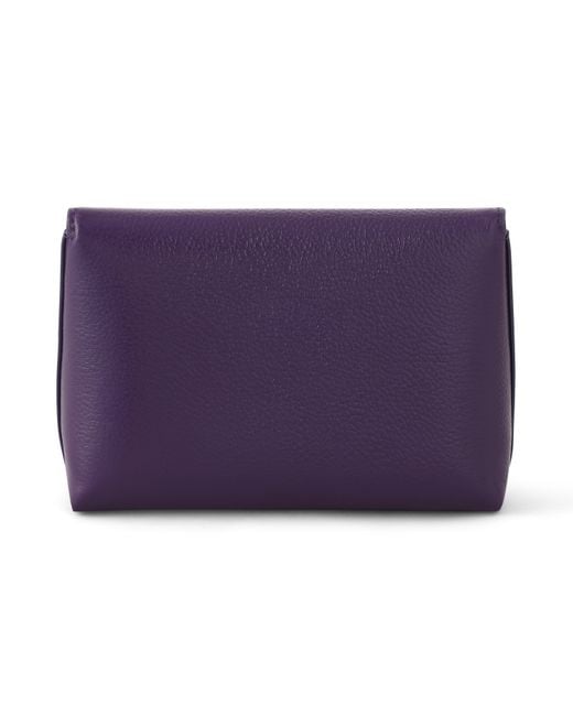 Mulberry Purple Leather Darley Cosmetic Pouch Amethyst
