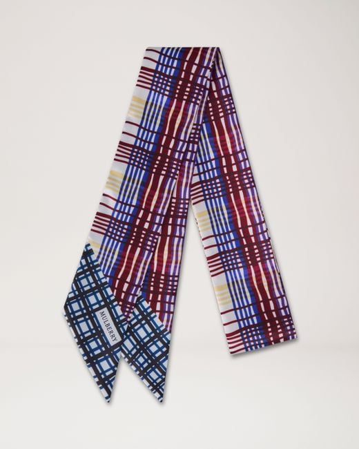 Mulberry Blue Skinny Scarf