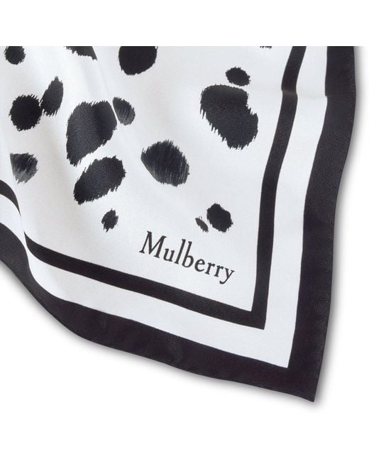 Mulberry Black Large Square Scarf