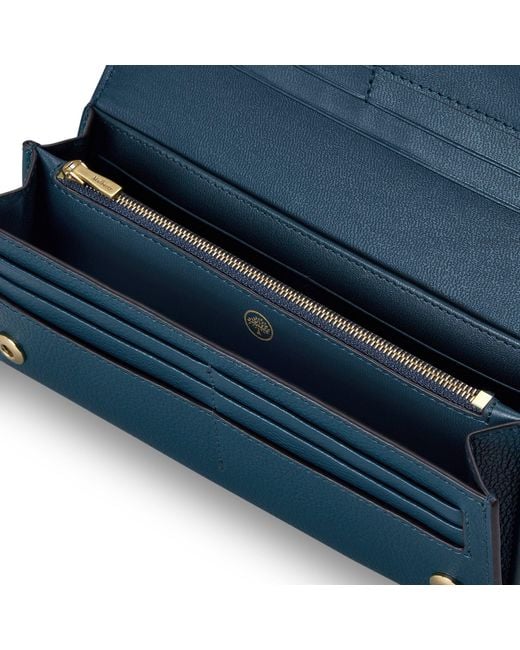 Mulberry Blue Continental Wallet Out Of The