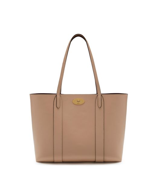 Mulberry Brown Bayswater Tote In Rosewater Small Classic Grain