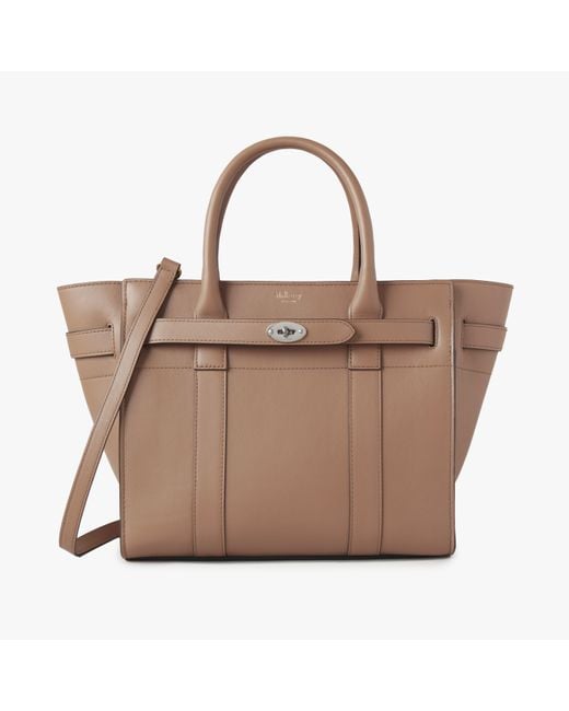 Mulberry Brown Small Zipped Bayswater