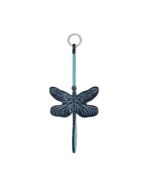 Mulberry Blue Dragonfly Keyring Night Sky