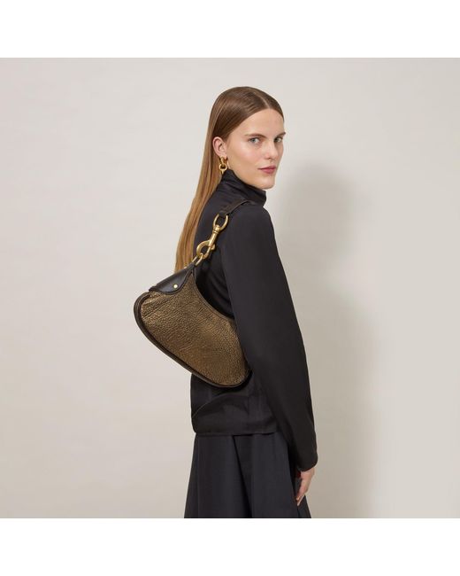 Mulberry Brown Small Hackney Shoulder Bag Bronze