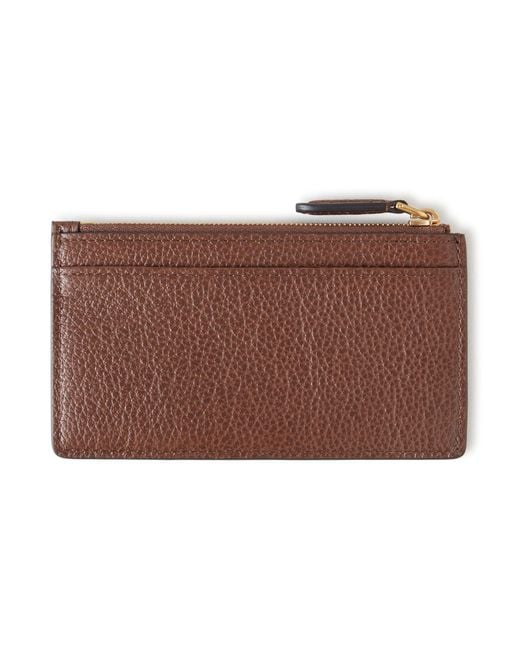 Mulberry Brown Continental Zipped Long Card Holder