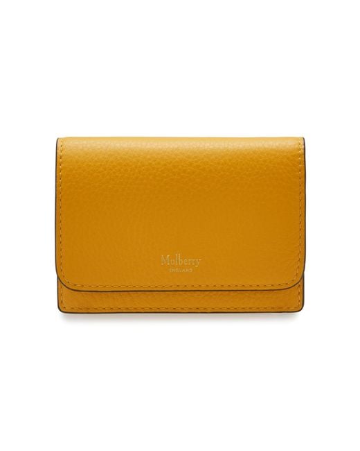 Small Classic Grain Womens Yellow Card Holder in Jordan Ubuy