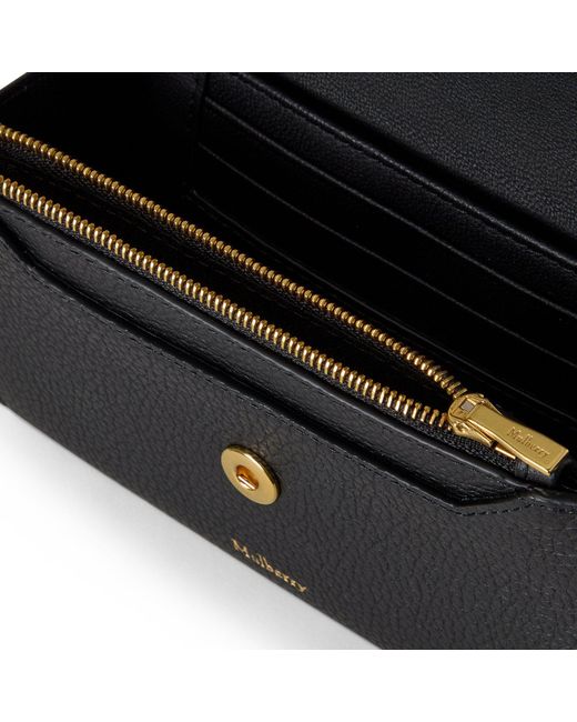 Mulberry Black Press Stud Wallet