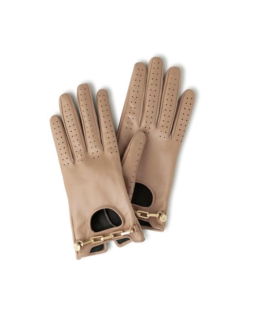 Mulberry Natural Chain Driving Gloves