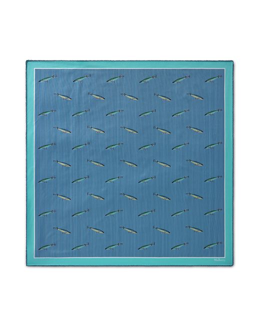 Mulberry Blue Square Scarf