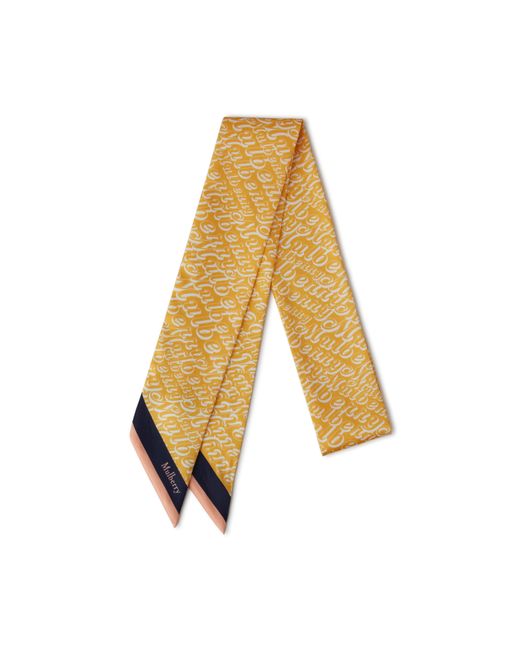 Mulberry Yellow Skinny Scarf