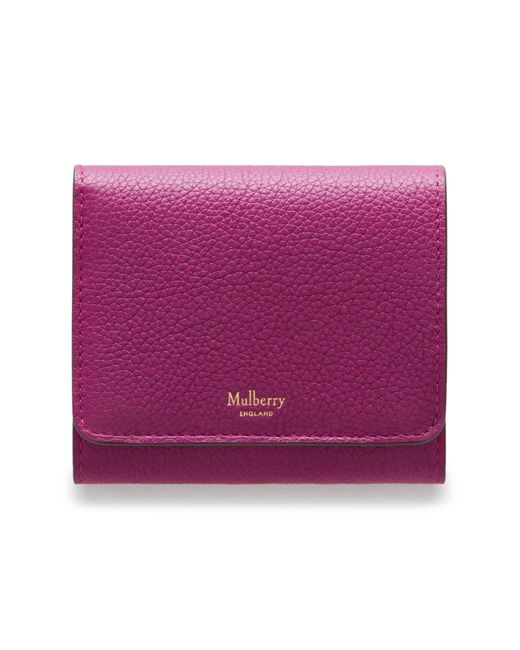 Mulberry Purple Continental Small French Wallet 