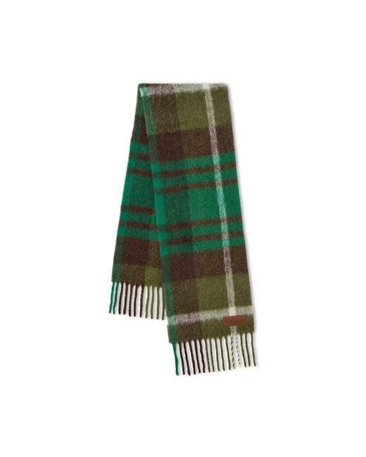 Mulberry Green Oversized Check Textured Scarf Juniper-Emeral