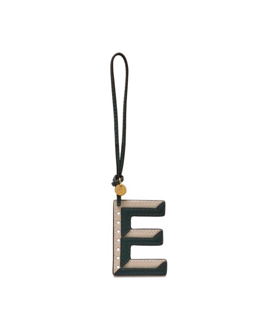 Mulberry Bi-colour Leather Keyring- E in Metallic | Lyst