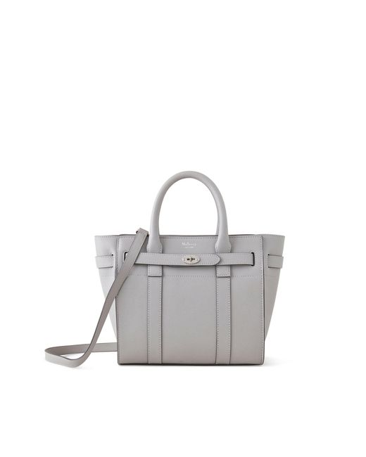 Mulberry Gray Mini Zipped Bayswater