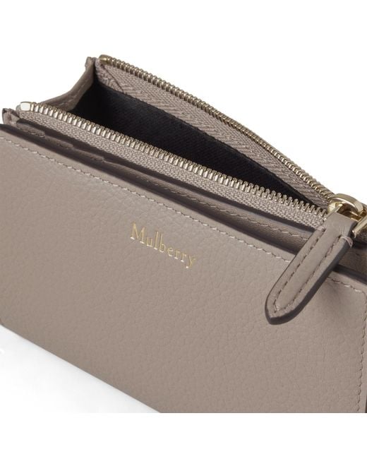 Mulberry Brown Continental Bifold Zipped Wallet Cashmere Taupe