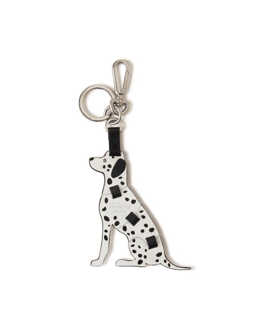 Mulberry White Puzzle Keyring