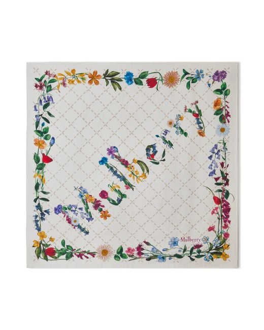 Mulberry Metallic Square Scarf