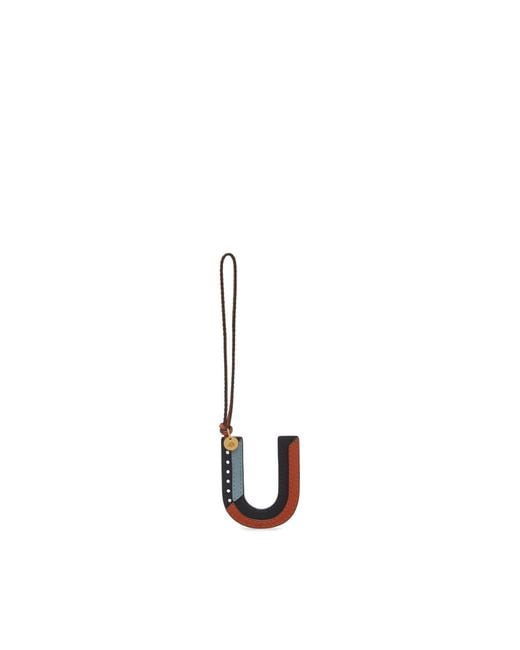 Mulberry Metallic Tri-colour Leather Keyring