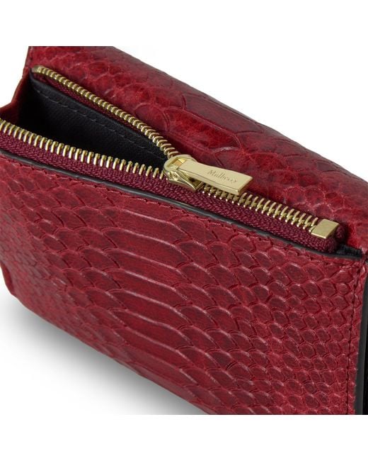 Mulberry Red Darley Folded Multi-Card Wallet Apple