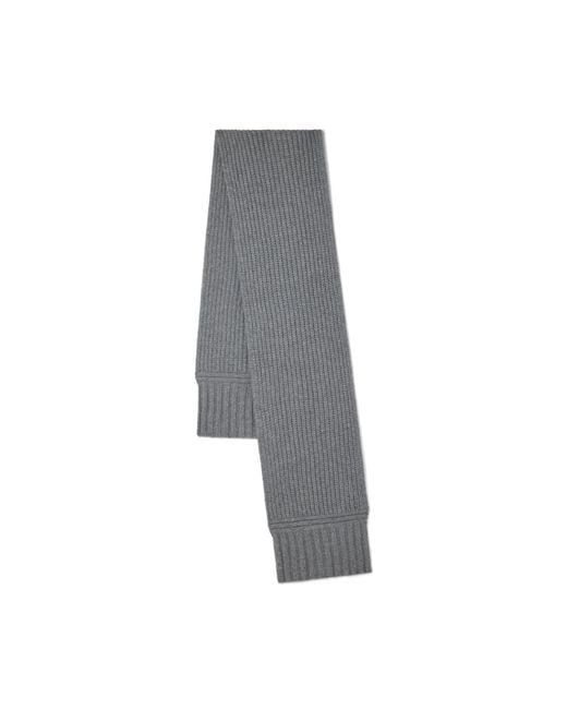 Mulberry Gray Chunky Ribbed Scarf Dark Melange