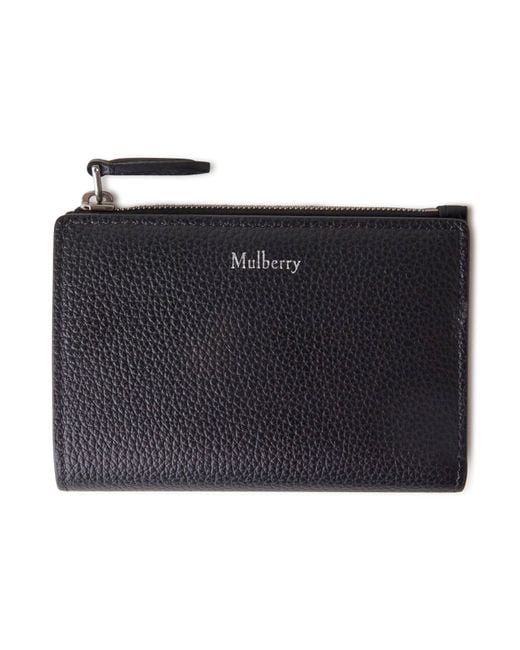 Mulberry Black Continental Bifold Zipped Wallet