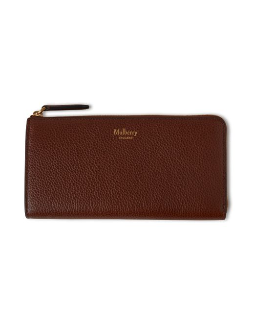 Mulberry Brown Continental Long Zip Around Wallet