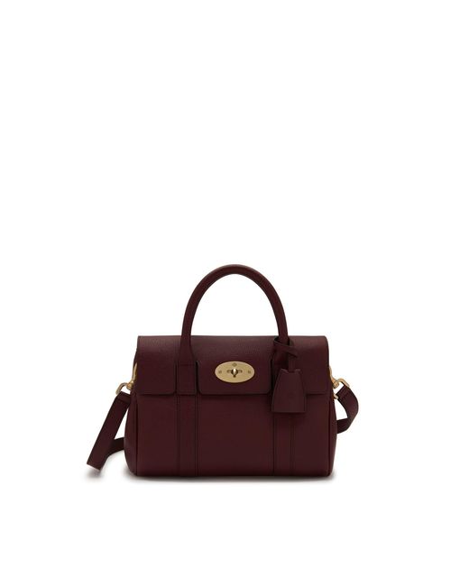 Mulberry Multicolor Small Bayswater Satchel In Oxblood Classic Grain