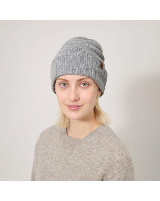 Mulberry Gray Cashmere Beanie Melange