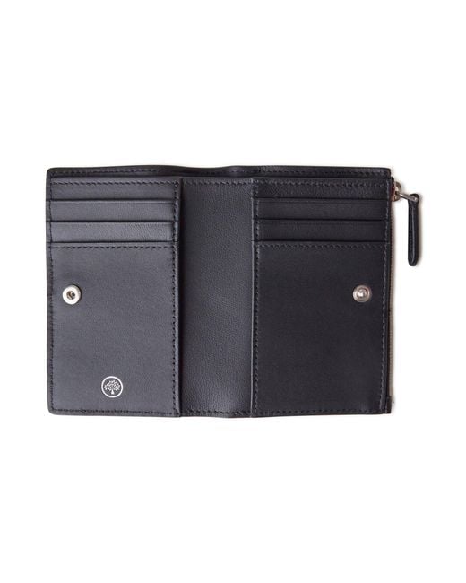 Mulberry Black Continental Bifold Zipped Wallet
