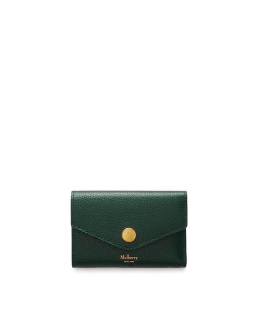 Mulberry Folded Multi-card Wallet In Green Small Classic Grain