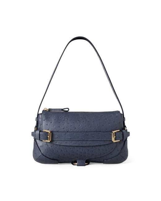 Mulberry Blue Lennox Shoulder Bag Stormy