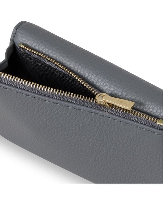 Mulberry Metallic Darley Folded Multi-Card Wallet Foggy