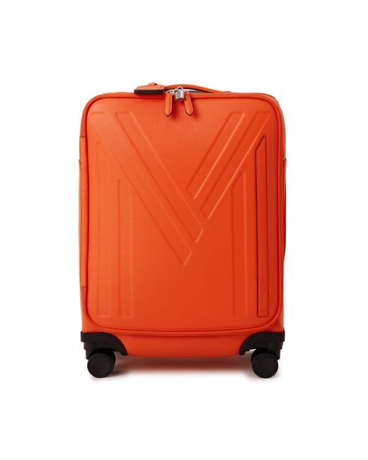 Mulberry Orange Leather 4 Wheel Suitcase Holdalls