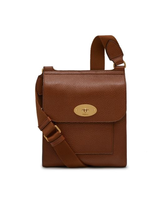 Mulberry Brown Small Antony In Oak Natural Grain Leather