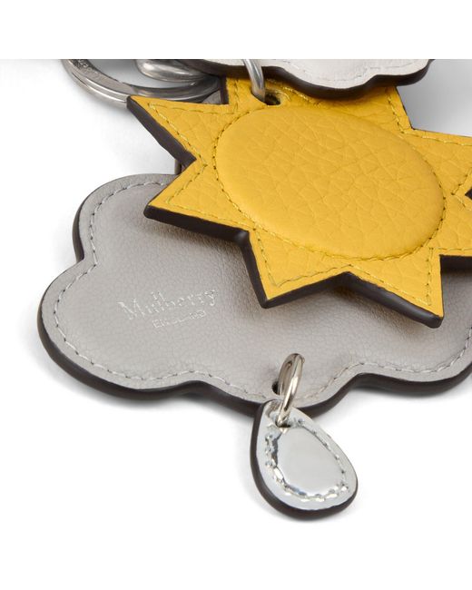 Mulberry Metallic British Park Keyring