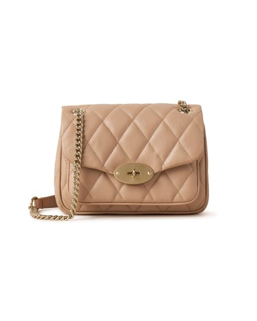 Mulberry Multicolor Mini Darley Shoulder Bag In Light Salmon Quilted Shiny Calf