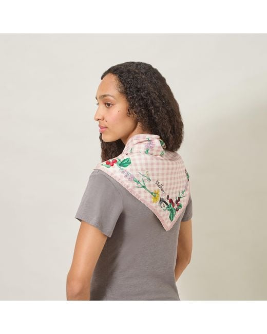 Mulberry Metallic Square Scarf