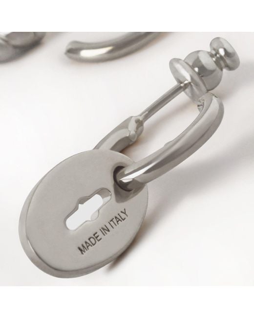 Mulberry White Bayswater Hoop Earrings