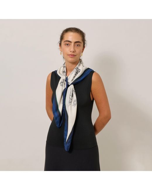 Mulberry Metallic Large Square Scarf