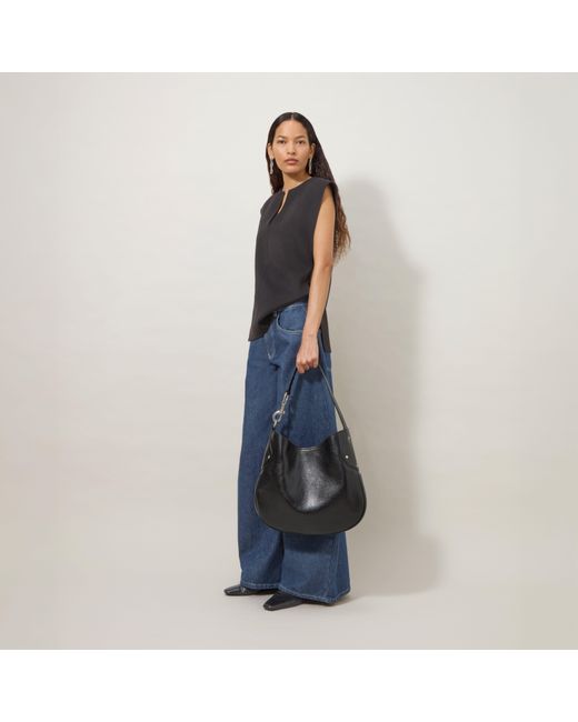 Mulberry Black Leather Hackney Shoulder Bag